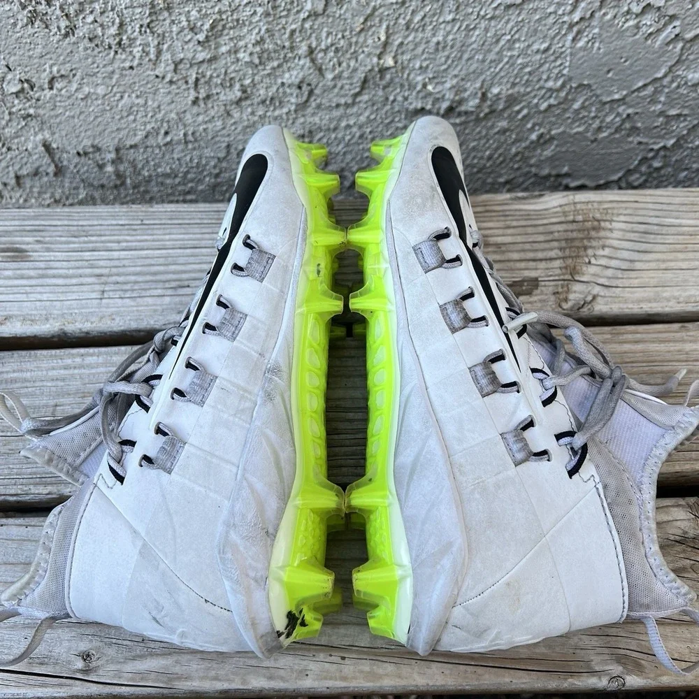 Nike Shoes Men Size 8 Alpha 6 Huarache Elite‎ LAX White Mid Lacrosse Cleats